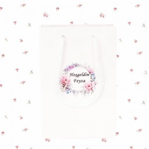 Kişiye Özel Karton Çanta ( Pembe )